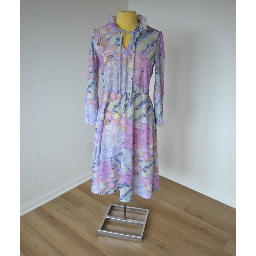 Vintage 70’s Perfectly Pastel Patchwork Dress